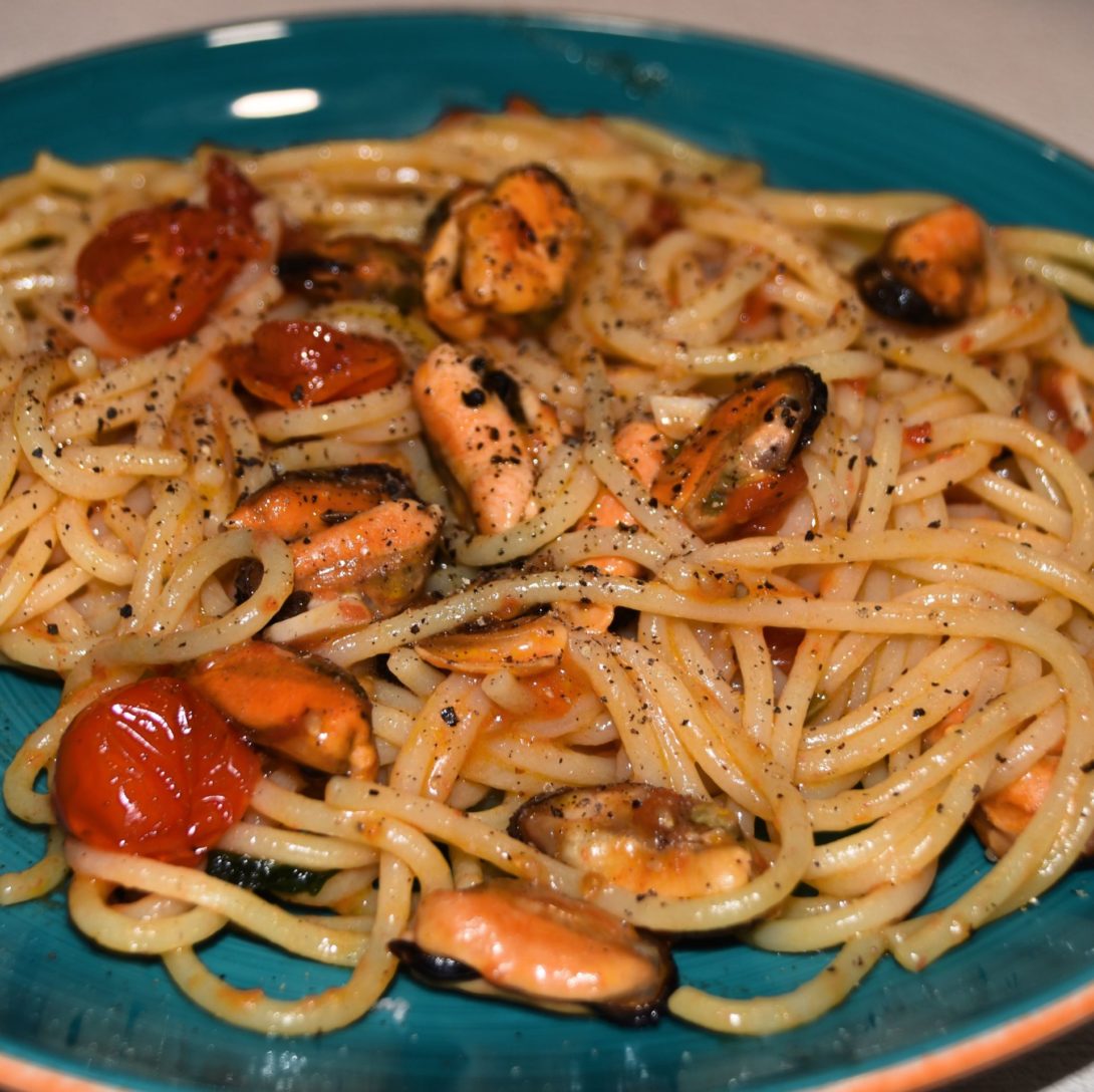 cozze spaghetti